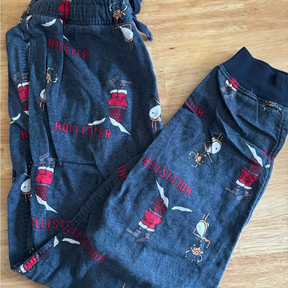 Hollister Gray Pajama Pants with Red Details